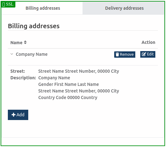 Address Information billing expanded