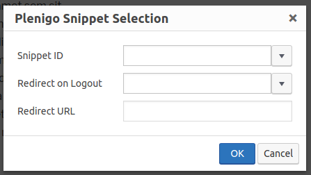 Snippets dialog